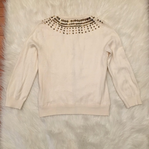 MICHAEL Michael Kors Gold Sequin Zip-up Sweater XS - Picture 11 of 14